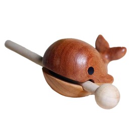 nijimomo Wooden Fish Set, Buddhist Tools with Bees, Wooden Musical Instrument, Whale, Zen, Exercise Supplies, Japanese Interior (1)