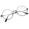 VEVESMUNDO Nickelbrille Lesebrille Runde Retro Klein Metall Lesehilfe Brille Für