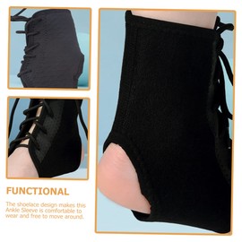 SAFIGLE Adjustable Ankle Brace for Women Tendon Support Ankle Protector with Shoelace Design Lightweight for Rehabilitation Injury Prevention Compact Black