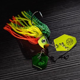 LMAB Chatterbait Multi Vibe 2.0 - Hook Size 1/0 & 5/0 - Artificial Bait, Chatterbait Pike Bait, Bass Bait, Fishing Lure Pike, Chatterbaits (Firetiger, 5/0-21 grams)