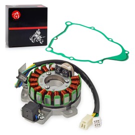 Stator & Plate w/Gasket for Yamaha Timberwolf 250 YFB250 2WD 4WD 1994-2000 Bear Tracker 250 YFM250 2WD 1999-2000 4BD-85510-20-00