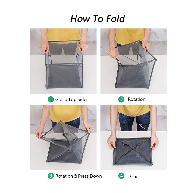 HONOMA Laundry Bags Hamper Bag with Handles,Portable &Collapsible Dirty Clothes