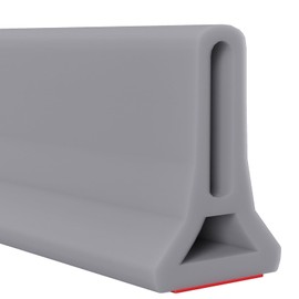 Hi-Na 3ft/5ft/6ft/8ft10ft Collapsible Shower Threshold Water Dam Water Barrier for Shower and Water Stopper Keeps Water Inside Water Threshold for Wet and Dry Separation (8ft, Grey)