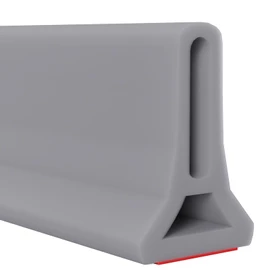 Hi-Na 3ft/5ft/6ft/8ft10ft Collapsible Shower Threshold Water Dam Water Barrier for Shower and Water Stopper Keeps Water Inside Water Threshold for Wet and Dry Separation (8ft, Grey)