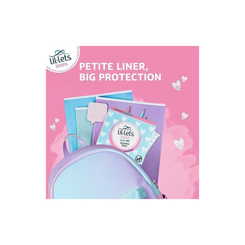 Lil-Lets Teens Liners | 64 forros | 4 paquetes de