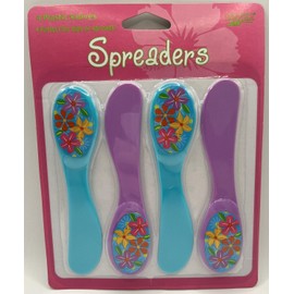 Creative Converting Surf's Up Hibiscus Summer Luau Beach Pool Party Favor Plastic Ware Spreaders