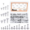 Rustark Round Flat Head Rivet Nuts Stud Rivet Semi-Tubular Silver