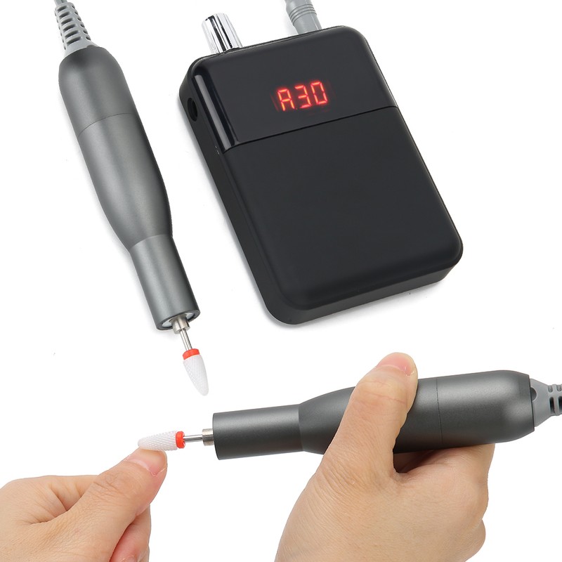 30000RPM Professional Nail Drill Portable Electric Nail Polishing Machine Mini