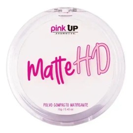 Pink Up Polvo Compacto HD Matificante Transparente – Acabado Mate para Pieles Mixtas a Grasas | Sella Maquillaje sin Color ni Brillos