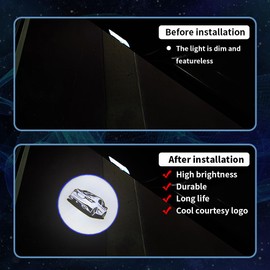 2 PCS LED Car Door Logo Lights Compatible for Camry XV70 June 2017 - April 2024 Courtesy Projector Laser Welcome Light Puddle Lamp Easy Installation Car Accessories (2021 White)