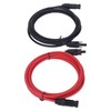 2pcs 12AWG 4mm² Solar Panel Extension Cable Black Red Solar
