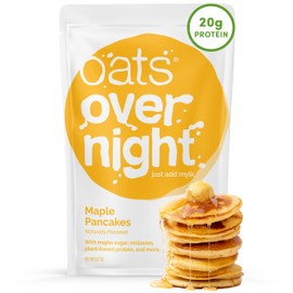Oats Overnight - Maple Pancakes (16 Pack) Dairy Free, High Protein, Low Sugar Breakfast - Gluten Free, High Fiber, Non GMO Oatmeal (2.5oz per pack)