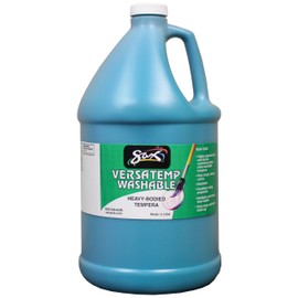 Sax Washable Versatemp Heavy Bodied Tempera Paint, Turquoise, 1 Gallon