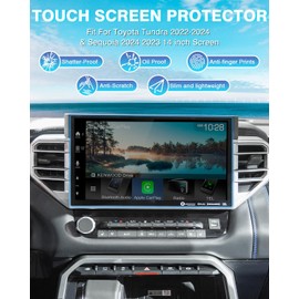 Karltys 2PCS Tempered Glass Screen Protector for Toyota Tundra 2025 2024 2023 2022, Sequoia 2023-2025 14-Inch Touchscreen Cover, 2024 Toyota Tundra Accessories Anti Glare Navigati Screen Protector