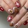 Christmas Press on Square Nails Short Length Glossy Acrylic Square