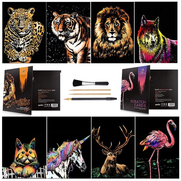 Scratch & Sketch Art Paper A4 for Kids & Adults,