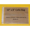 celloexpress 10" x 8" Mounted Photograph Cellophane Display Bags Self