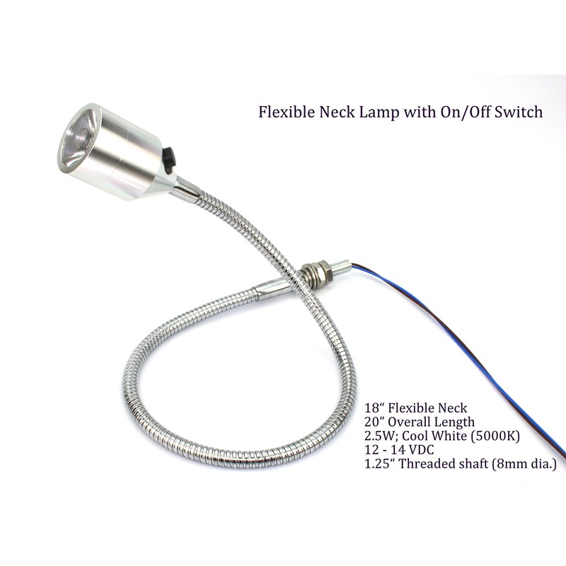 PilotLights Gooseneck Panel Light, Map Light, Post Light - White