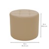 Factory Direct Partners Tufted Round Accent Ottoman; Hand Upholstered Commercial-Grade