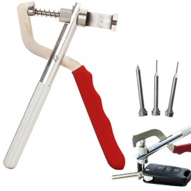 Car Key Disassembling Pliers, Car Key Blade Pin Removal Tool, Car Remote Key Fixing Pliers with 4 Pcs Pins - for Most Automobile Folding Key