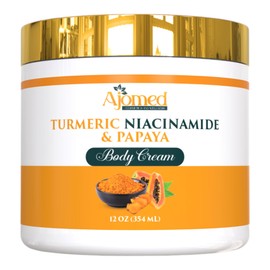 Turmeric body cream– Handmade Niacinamide papaya Turmeric Moisturizer lotion for Dark Spots, Hyperpigmentation, Acne Scars, Evens Tone- turmeric lotion skincare -All Skin Types (CREAM)