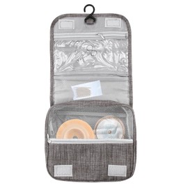 Nogsay Nogsay Ostomy Colostomy Travel Bag Hanging Ostomy Supplies Bags for Colostomy Foley Catheter,Medical Supplies Ileostomy Pouch Accessories Hanging Wash Toiletry Bag Organizer (Grey)