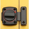 Sliding Door Lock Bar Hook-and-Eye Buckle Latch Black Wooden Fence