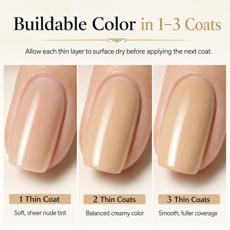 Nude Beige Nail Polish Pen for Women, Water-Based Quick Dry