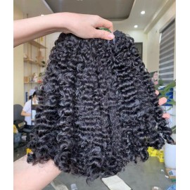 Cambodian Wave Raw for Natural Wave Remy Hair Bundle Unprocessed Cuticle Aligned Burmese Curly Wig with Drop Shipping Vendorcolor: burmese curly 1 bundle, Stretched Length: 14 Inches