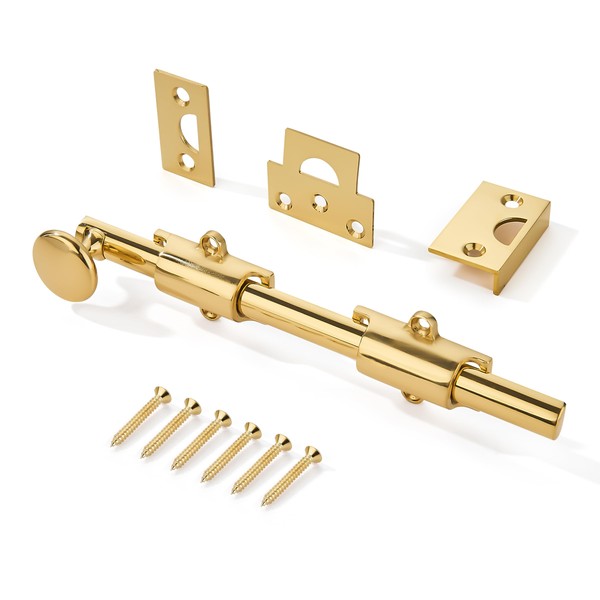 khtumeware Khtumeware 10 Inches 1-Pack Polished Brass Dutch Door Slide