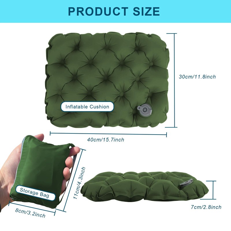 Sythrix Inflatable Seat Cushion - Portable & Lightweight Seat Cushions