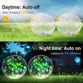 numiko 14" Solar Floating RGB LED Pool Lights (2 Pack), Remote Control, Waterproof, Timer, Outdoor Pool Accessories