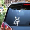 TIZIKJ Autoaufkleber 25cm Wei?er Deutscher Sch?ferhund Auto Aufkleber White German