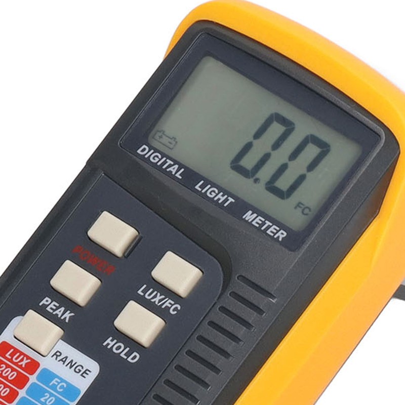Digital Illuminance Light Meter LCD Display 0.1‑200000LX Illuminometer with Storage