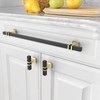 ROMATEE 10 Pack 10 Inch(254mm) Cabinet Pull Black and Gold