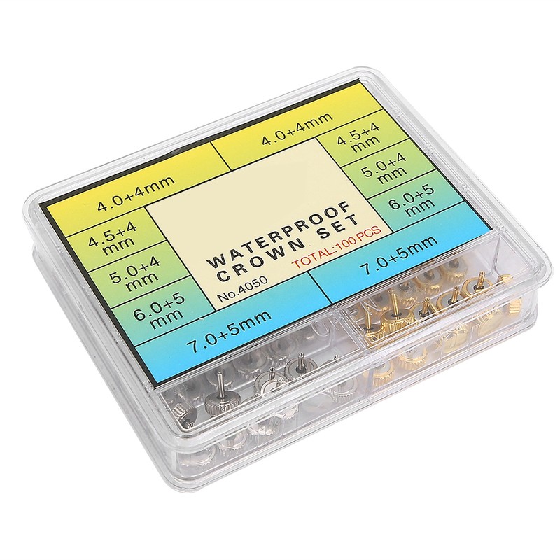 Professional Watch Crown Set Accessory Repairing Replacement Tool Kit with