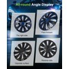 SCITOO 17 Inch Set of 4 Hubcaps Black Lacquer &