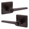Kwikset Safe Lock Daylon Lever Square Rose Privacy Lock Satin