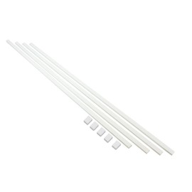 Cable Trunking Raceway 120" White Self-Adhesive Paintable Cord Management for TV, Speakers, and Computer Wires, Cable Raceway Includes Junction Pieces, 1" x .625" x 120"