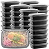 Hyper Mart [10 Pack 1 Compartment BPA Free Reusable Meal