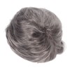 Men Gray Short Wig Heat Resistant Synthetic Multipurpose Adjustable Layered