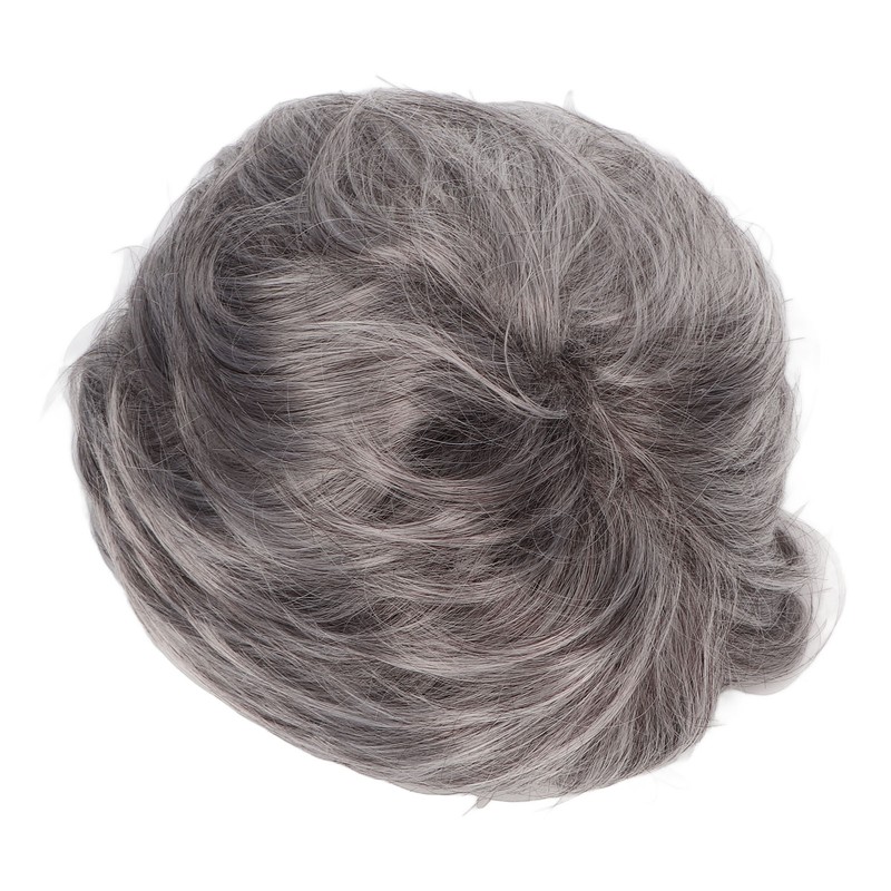Men Gray Short Wig Heat Resistant Synthetic Multipurpose Adjustable Layered