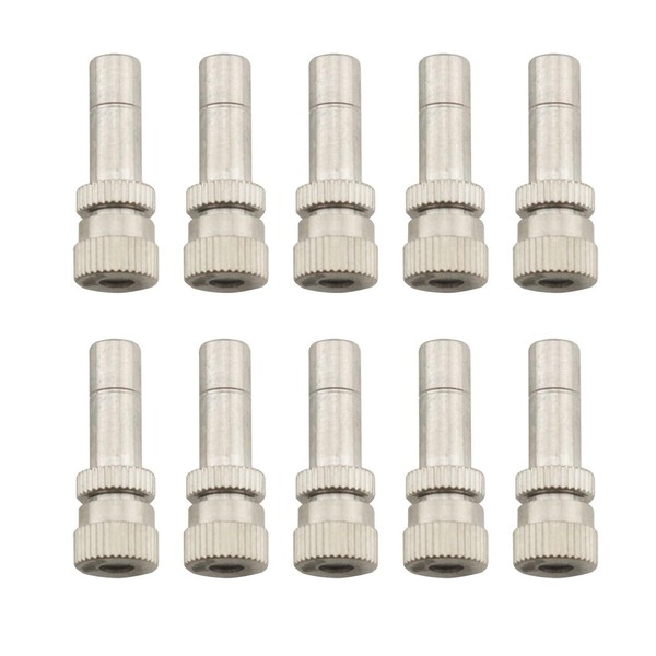 Ruiwaer 10PCS Silver Mister Nozzle Atomizing Misting Sprayer Fog Nozzles