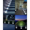 UFOND 12 Pack Solar Ground Lights，Outdoor Waterproof LED Gardenlight, Disklights