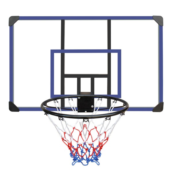 AOKUNG Wall-Mounted Basketball Hoop, 45 "x 29" shatterproof Back, Folding