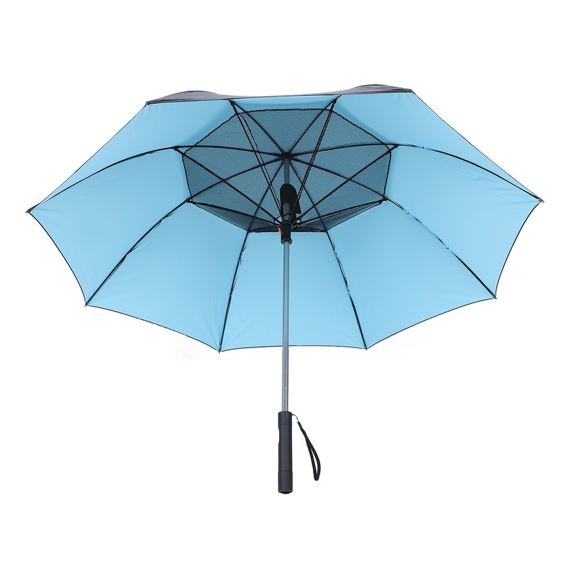 Cooling Fan Umbrella UV Guard Sun Blocking 2600mAh USB Rechargeable