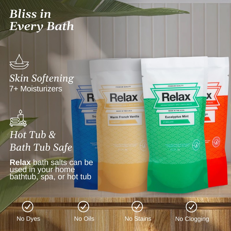 Relax Spa & Bath, Epsom & Dead Sea Salts, Aromatherapy