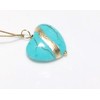Kintsugi 18mm Smaller Turquoise Howlite Broken Heart Mended with 23