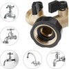 Namvo 2-Way Brass Tap Garden Hose Splitter Y Valve Hose