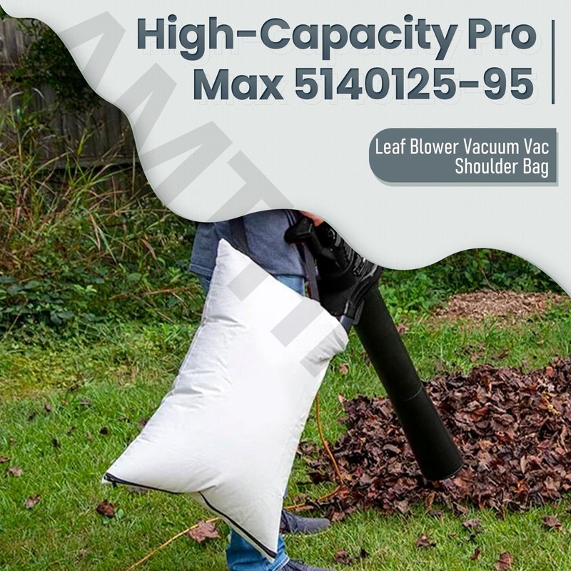 High-Capacity Pro Max 5140125-95 Leaf Blower Vacuum Vac Shoulder Bag